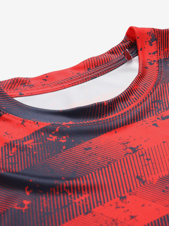 ALPINE PRO Crvena muška funkcionalna majica s uzorkom ALPINE PRO QUATR