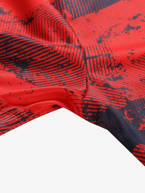 ALPINE PRO Crvena muška funkcionalna majica s uzorkom ALPINE PRO QUATR