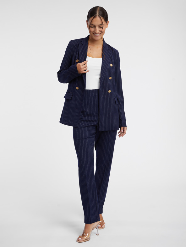 Orsay Tamnoplave ženske prugaste hlače ORSAY