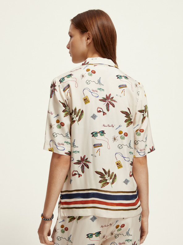 Scotch & Soda Scotch & Soda krem ​​ženska košulja s uzorkom