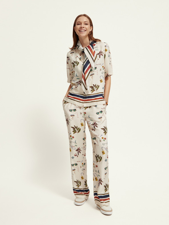 Scotch & Soda Scotch & Soda krem ​​ženska košulja s uzorkom