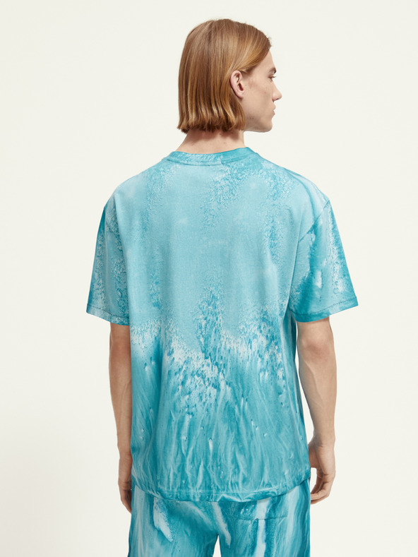 Scotch & Soda Scotch & Soda tirkizna muška majica s uzorkom