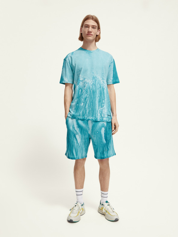 Scotch & Soda Scotch & Soda tirkizna muška majica s uzorkom