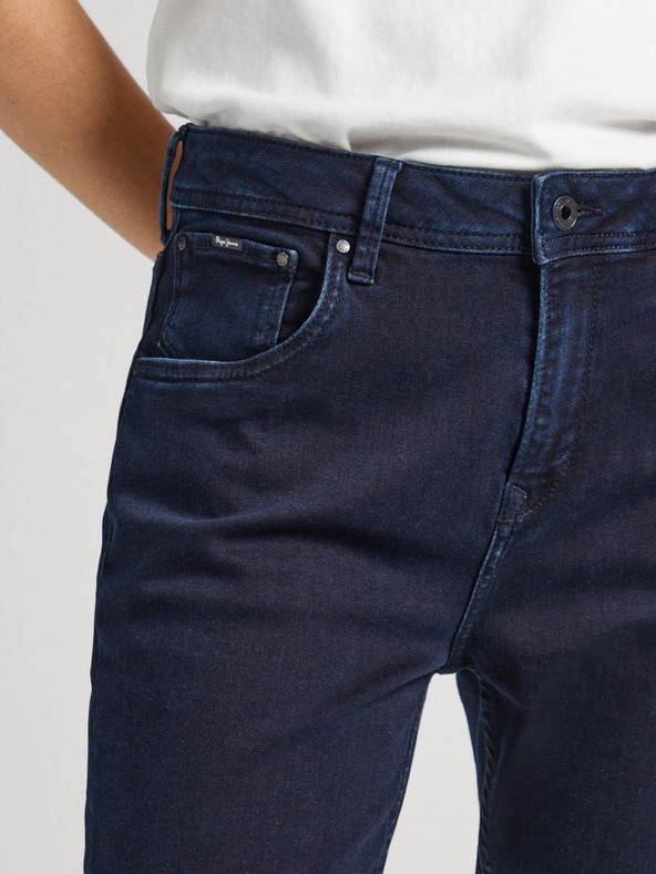 Pepe Jeans Tamnoplave ženske traperice ravnog kroja Pepe Jeans Violet