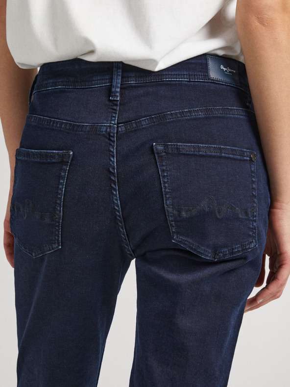 Pepe Jeans Tamnoplave ženske traperice ravnog kroja Pepe Jeans Violet