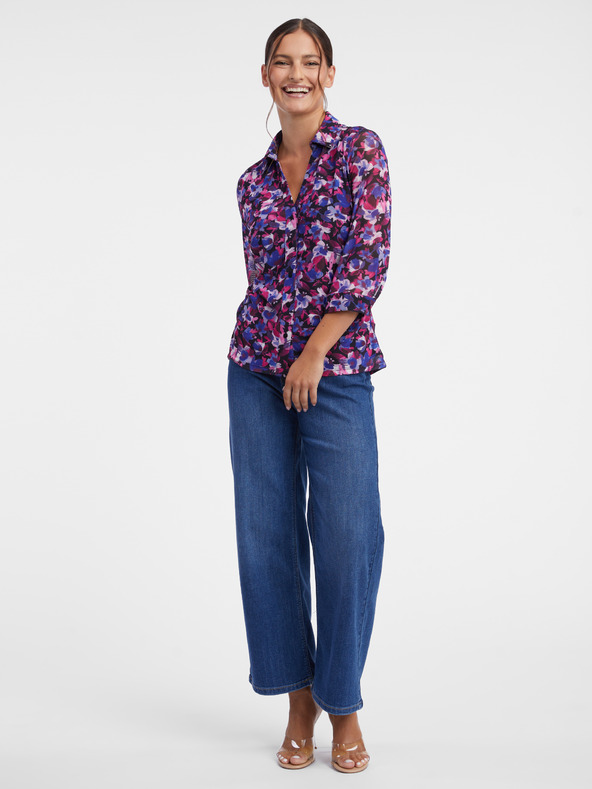 Orsay Ljubičasta ženska cvjetna bluza ORSAY