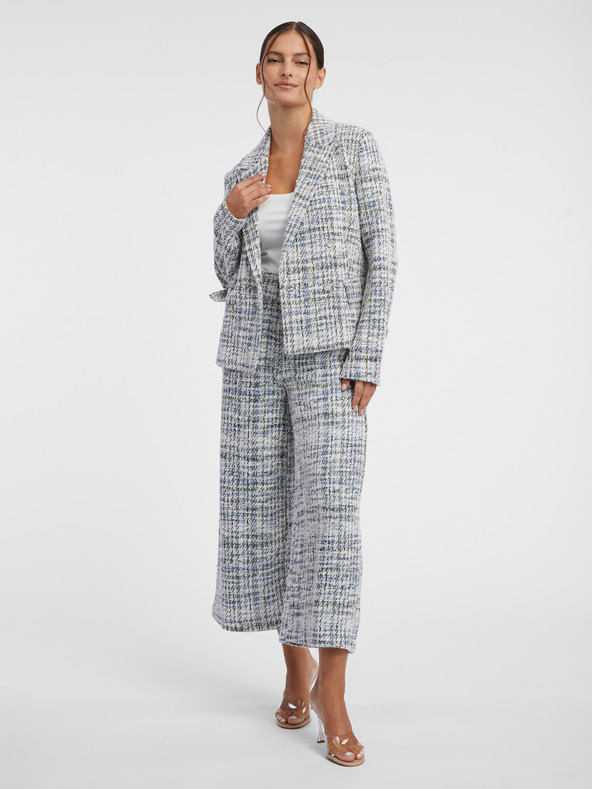 Orsay Plavo-krem ženski sako od tvida ORSAY