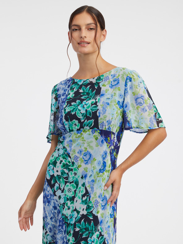 Orsay Plava ženska cvjetna midi haljina ORSAY