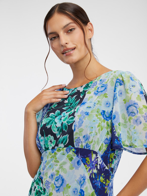 Orsay Plava ženska cvjetna midi haljina ORSAY