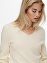 ONLY Krem rebrasti osnovni džemper ONLY Latia