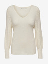 ONLY Krem rebrasti osnovni džemper ONLY Latia
