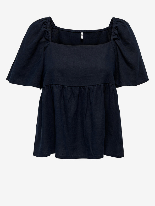 Jacqueline de Yong Tamnoplavi ženski laneni top marke JDY Say