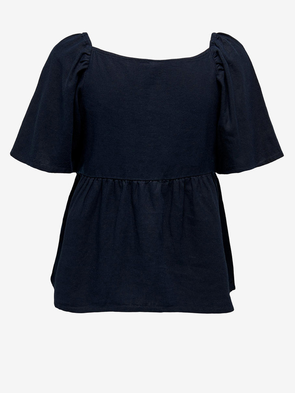 Jacqueline de Yong Tamnoplavi ženski laneni top marke JDY Say