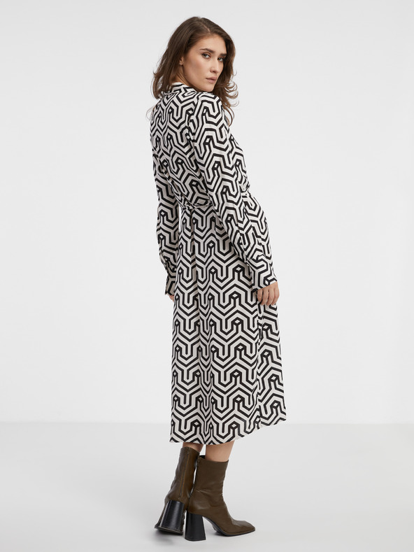 Vila Krem-crna ženska košulja s uzorkom VILA Daca