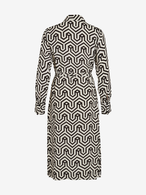 Vila Krem-crna ženska košulja s uzorkom VILA Daca