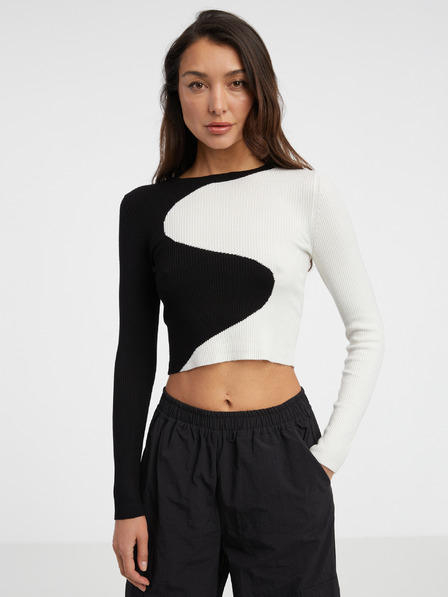 ONLY Bijelo-crni ženski pulover s uzorkom ONLY Polly