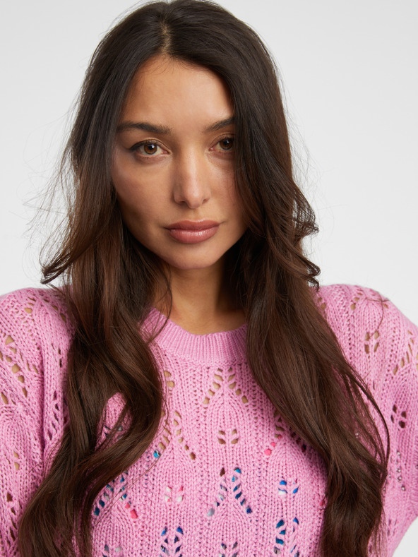 Jacqueline de Yong JDY Judith ružičasti ženski pulover s uzorkom