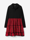 Desigual Desigual Harryst crveno-crna ženska haljina na karo