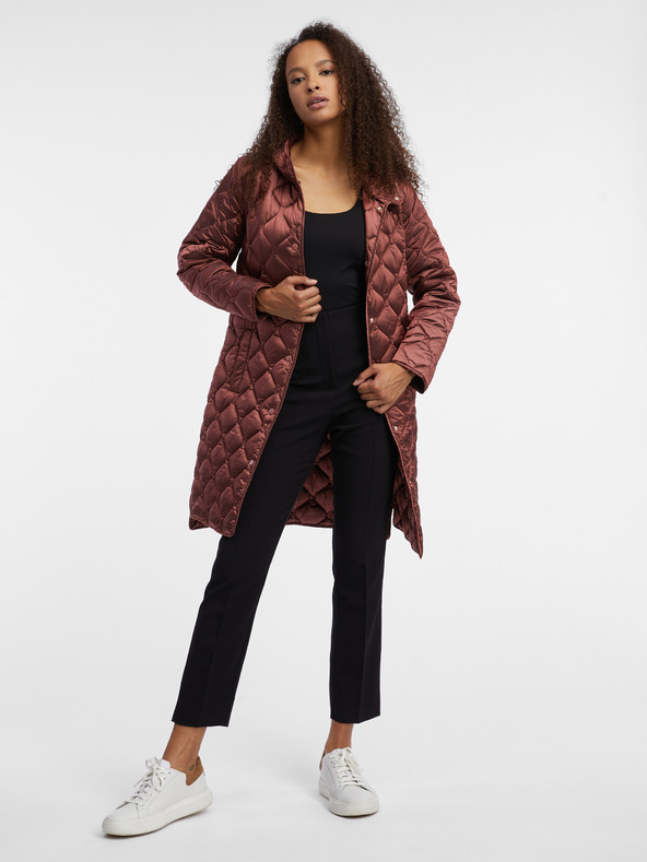 Orsay Smeđi ženski lagani prošiveni kaput ORSAY