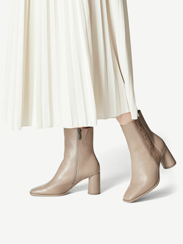 Tamaris Svijetlosmeđe Tamaris kožne gležnjače na visoku petu