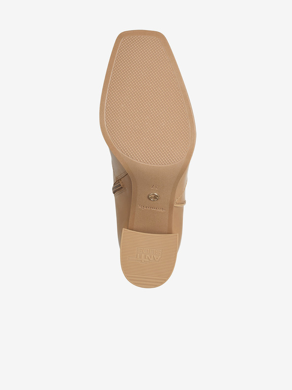 Tamaris Tamaris svijetlosmeđe kožne gležnjače na petu