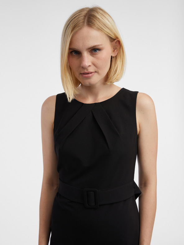 Orsay Crna ženska futrola haljina ORSAY