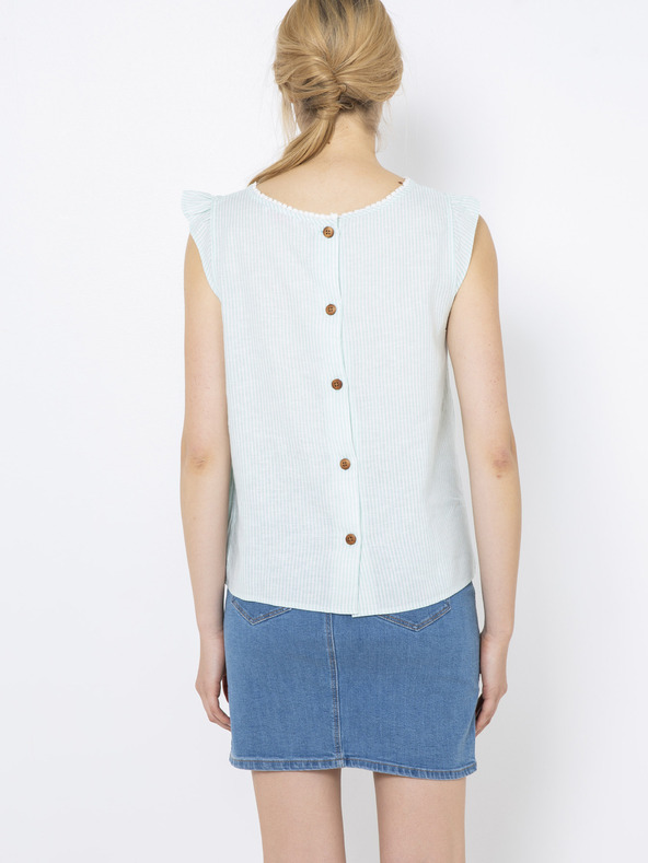 CAMAIEU Svijetlo zelena lanena bluza CAMAIEU