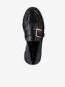 Geox Crne ženske kožne mokasine na platformi Geox Vilde