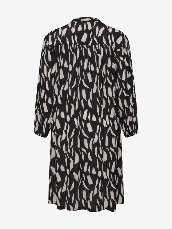 Fransa Fransa kremasto crna košulja s tričetvrt rukavima s uzorkom