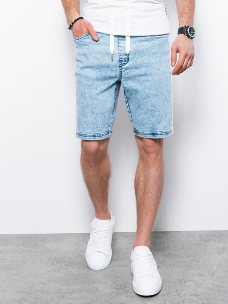 Ombre Clothing Svijetloplave muške traper kratke hlače Ombre odjeća W363