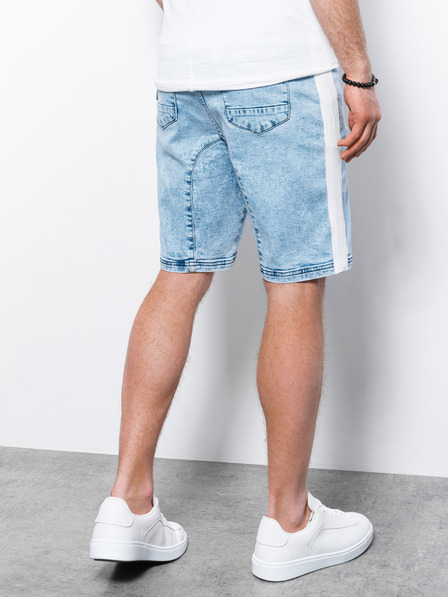 Ombre Clothing Svijetloplave muške traper kratke hlače Ombre odjeća W363