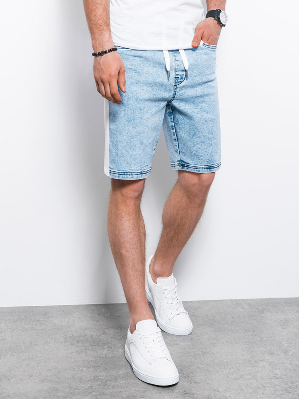 Ombre Clothing Svijetloplave muške traper kratke hlače Ombre odjeća W363