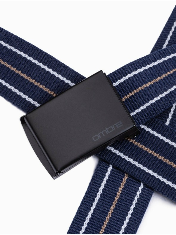 Ombre Clothing Tamnoplavi muški prugasti remen Ombre Clothing