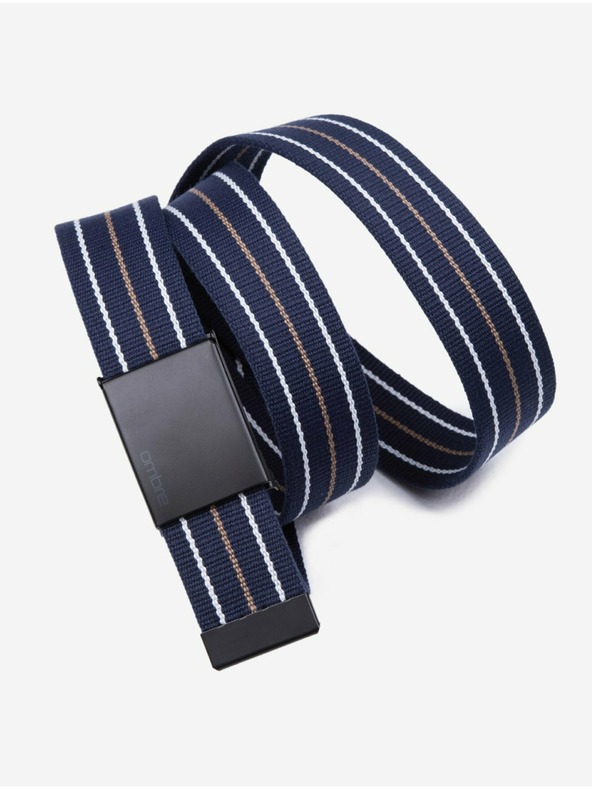 Ombre Clothing Tamnoplavi muški prugasti remen Ombre Clothing