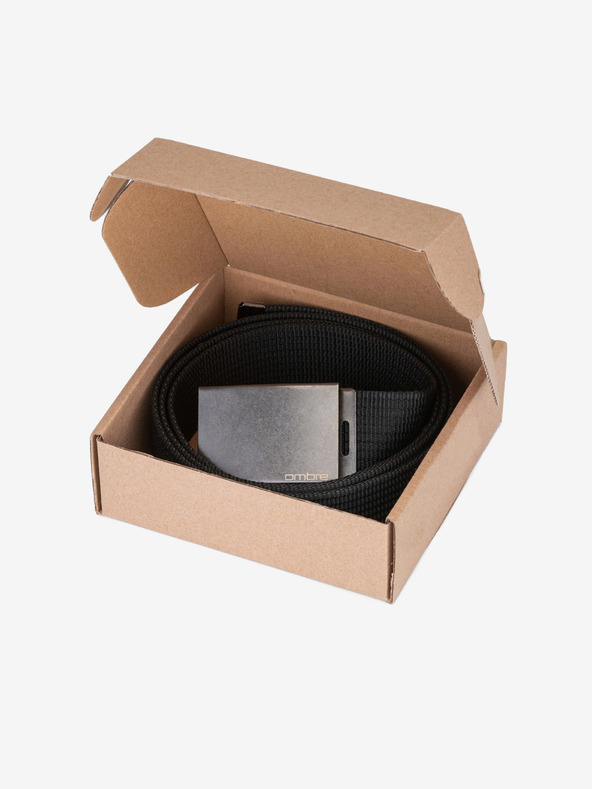 Ombre Clothing Crni muški platneni remen Ombre odjeća