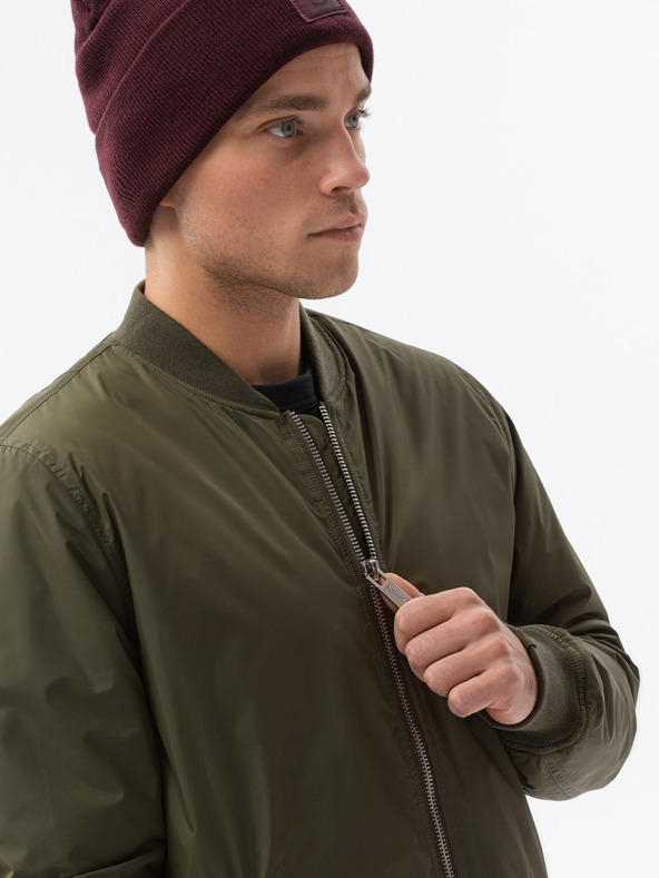 Ombre Clothing Kaki muška prijelazna jakna Ombre odjeća C538