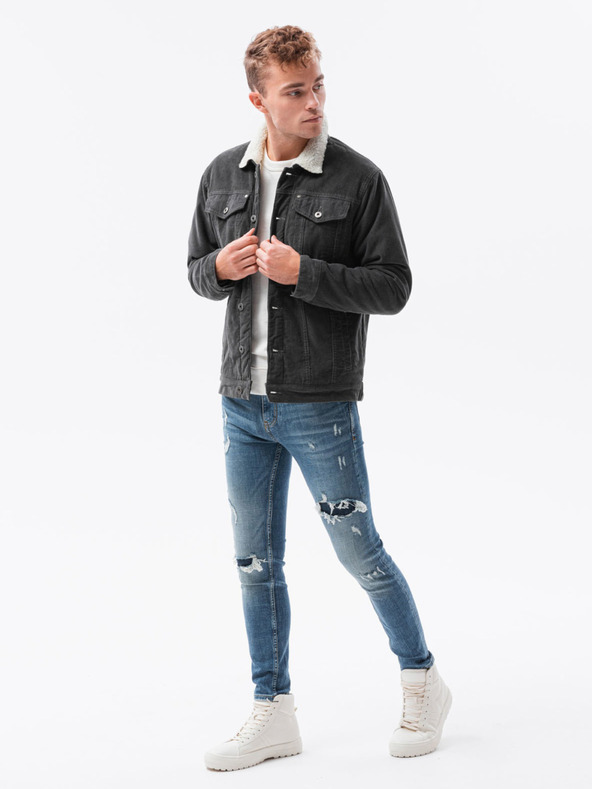 Ombre Clothing Tamno siva muška prijelazna jakna Ombre odjeća C524