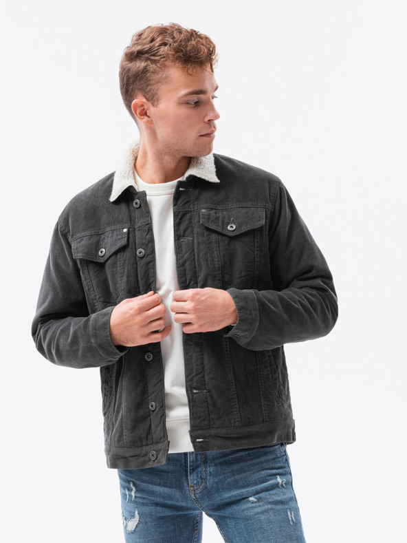 Ombre Clothing Tamno siva muška prijelazna jakna Ombre odjeća C524