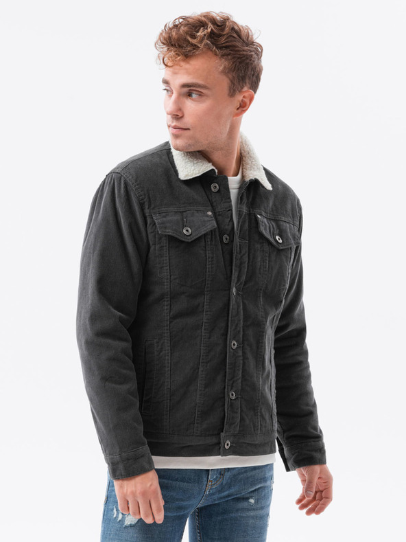 Ombre Clothing Tamno siva muška prijelazna jakna Ombre odjeća C524