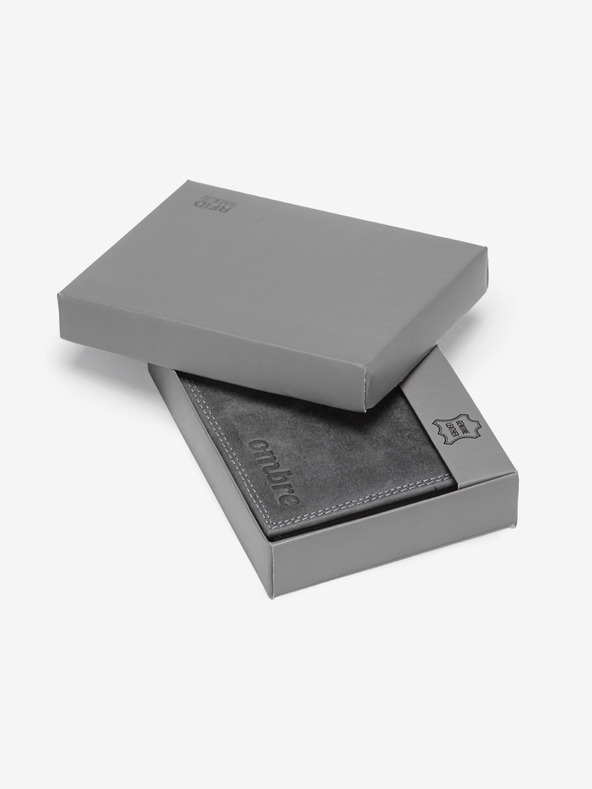 Ombre Clothing Ombre Clothing Sivi muški kožni novčanik