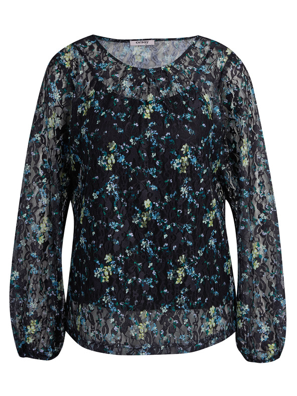 Orsay Crna ženska bluza cvjetnog uzorka ORSAY