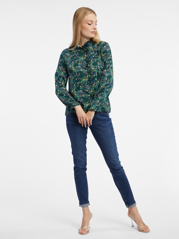 Orsay Tamno zelena ženska cvjetna bluza ORSAY