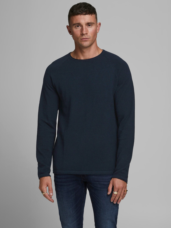 Jack & Jones Tamnoplavi muški basic džemper Jack & Jones Ehill