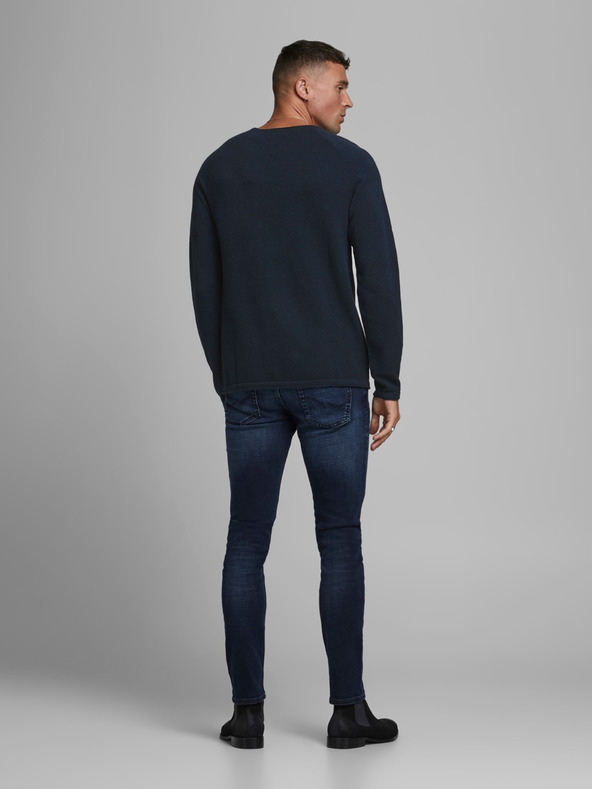 Jack & Jones Tamnoplavi muški basic džemper Jack & Jones Ehill