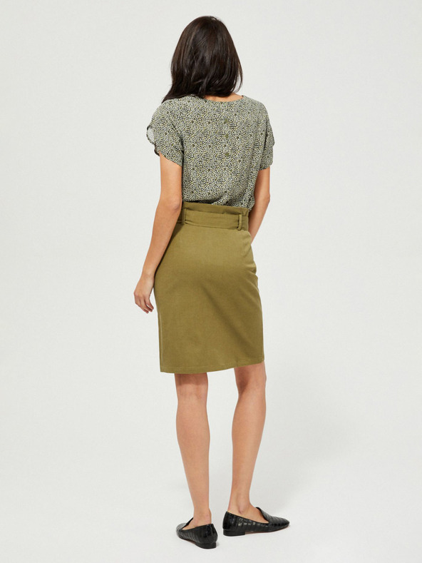 Moodo Kaki suknja s kravatom Moodo