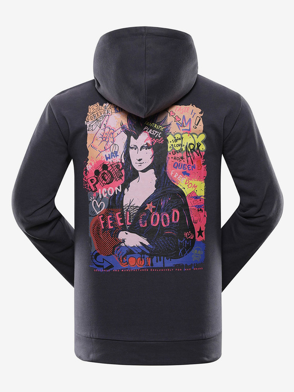 NAX Muški sweatshirt nax NAX LIMEN sivi