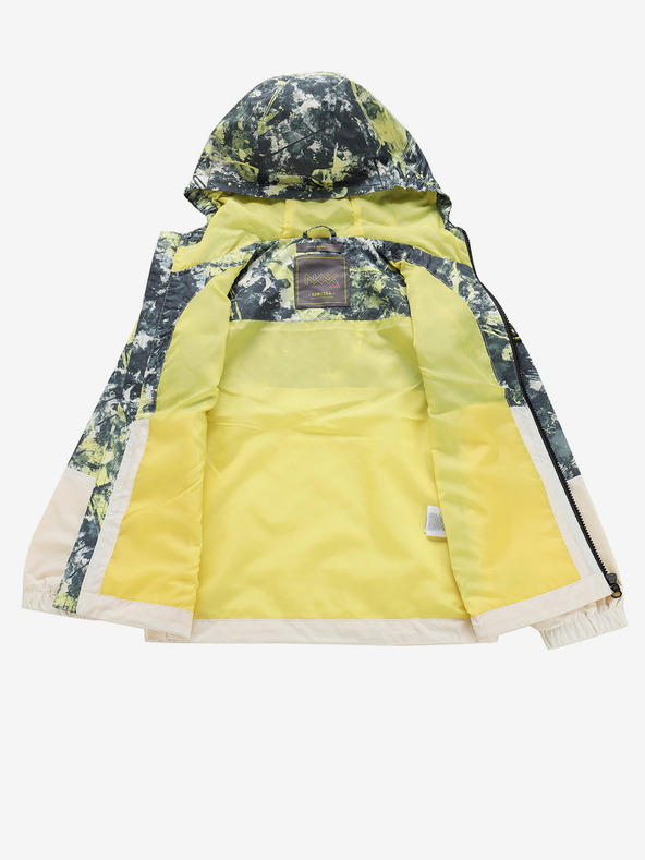 NAX Žuto-bež dječja jakna s uzorkom NAX IMUFO