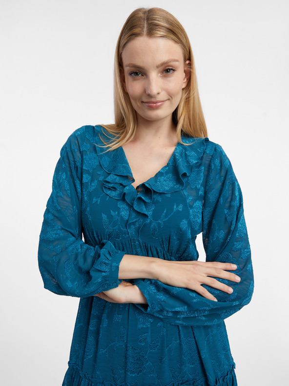 Orsay Plava ženska cvjetna midi haljina ORSAY