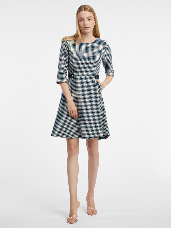 Orsay Plava ženska haljina s uzorkom ORSAY