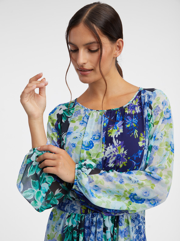 Orsay Plava ženska cvjetna haljina ORSAY